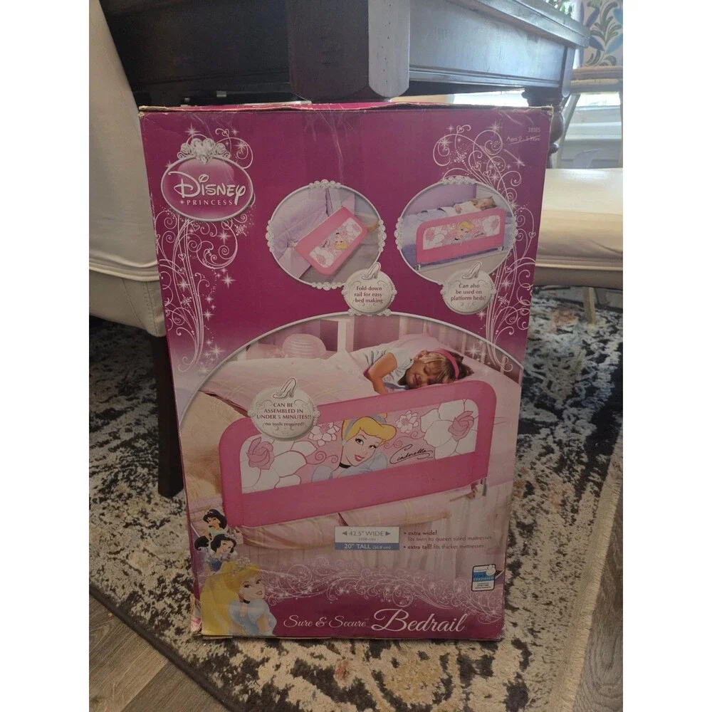 Sure & Secure Disney Princess Bedrail Featuring Cinderella & Others